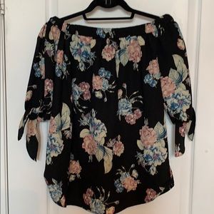 Floral off-the-shoulder blouse